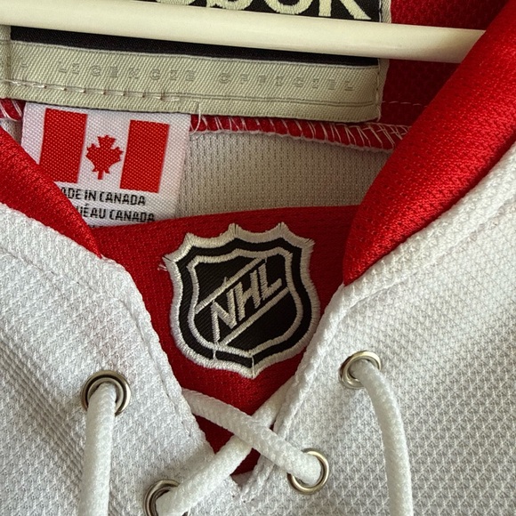 Reebok Red and White Hockey Jersey - Picture 4 of 6